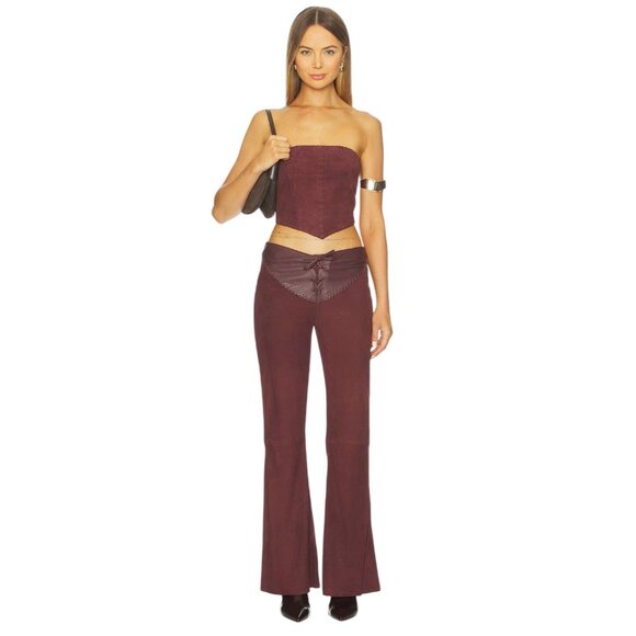 Understated Leather Pants - Understated Leather Sonny Suede Pants in Chocolate Small New Womens Leather